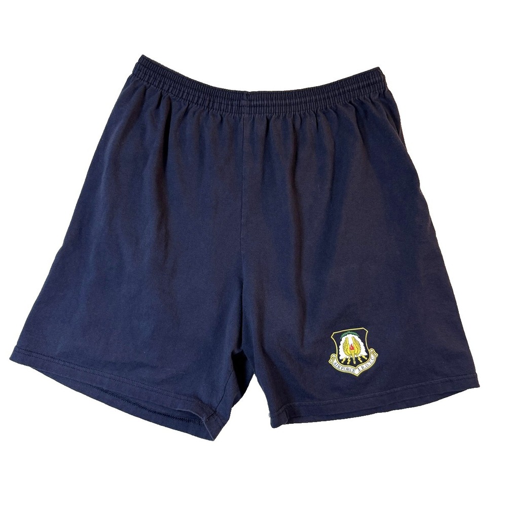 Vintage 80s USAF Shorts Mens LG Blue Sweat Air Force JROTC Made in USA